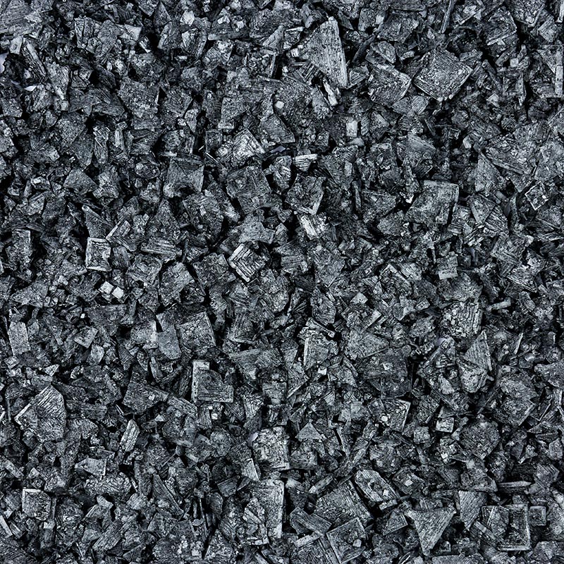 Dekorsalz schwarz in Pyramidenform, Petros, Zypern, 600 g - feines schwarzes Salz aus Zypern, perfekt für die Dekoration und Verfeinerung von Gerichten geeignet