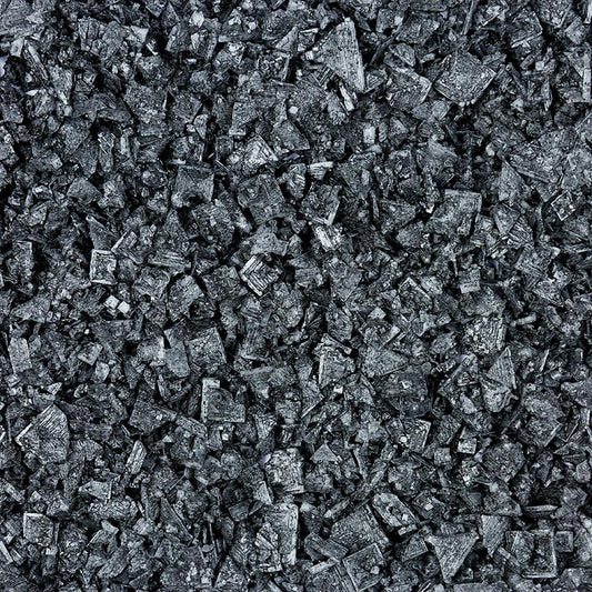 Dekorsalz schwarz in Pyramidenform, Petros, Zypern, 600 g - feines schwarzes Salz aus Zypern, perfekt für die Dekoration und Verfeinerung von Gerichten geeignet