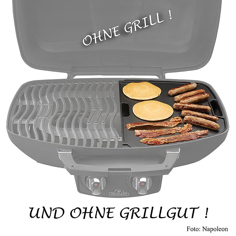 Napoleon Grillzubehör - Gusseisen Wendeplatte für Grill TQ285 & TQ285PRO, 1 St - Hochwertige Gusseisen Wendeplatte für die Modelle TQ285 und TQ285PRO, perfekt für gleichmäßige Hitzeverteilung und vielseitige Grillmöglichkeiten