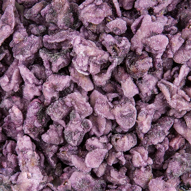 Kristallisierte, essbare blaue und violette Veilchenblütenblätter, ca 2cm groß, 1 kg Verpackung (German)