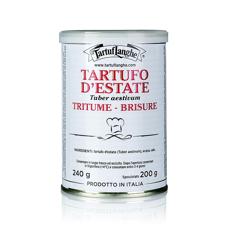 Tartuflanghe Sommertrüffel-Brisures, Konserve, 200 g - Hochwertige Konserven mit Sommertrüffeln, perfekt für die feine Küche