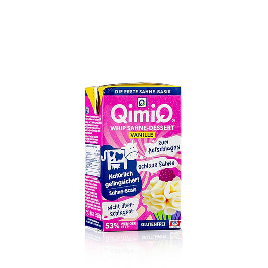 QimiQ Whip Vanille, kalt aufschlagbares Sahne Dessert, 17% Fett, 250 g - cremiges Vanille-Dessert zum Aufschlagen und Verfeinern von Speisen und Getränken (German)