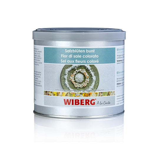 Colorful 450g Wiberg Salzblüten product, perfect for seasoning and cooking (English)