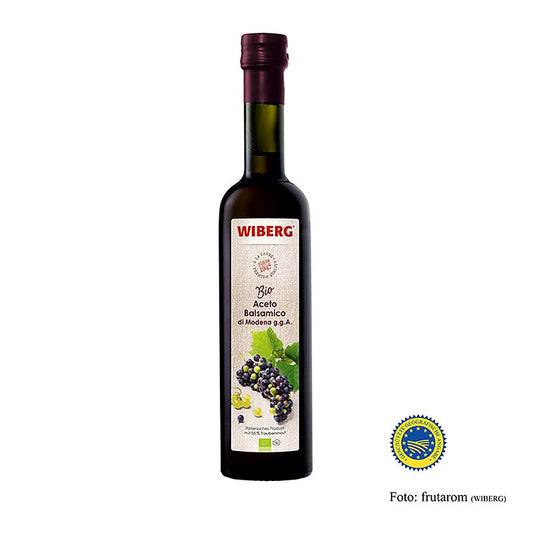 Wiberg Aceto Balsamico di Modena ggA, 6% Säure, BIO, 500 ml Flasche - hochwertiger italienischer Balsamico Essig in Bio-Qualität