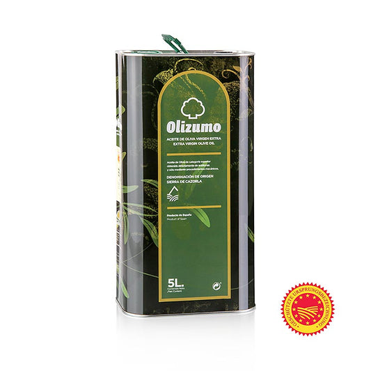 Natives Olivenöl Extra von Aceites Guadalentin, Olizumo DOP/gU, 100% Picual, 5 l Flasche für hochwertiges Kochen und Verfeinern von Gerichten