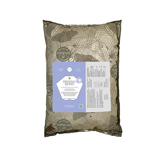 Esmeraldas Milch Ecuador, 42%, Milch Couverture, Callets, Original Beans, BIO, 2 kg - hochwertige Schokoladenprodukt aus Ecuador