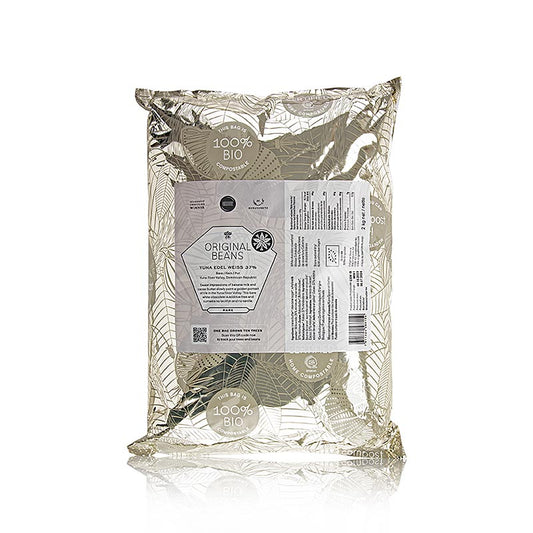 Edel Weiß Dom. Rep., 37%, Weiße Couverture, Callets, Original Beans, BIO, 2 kg