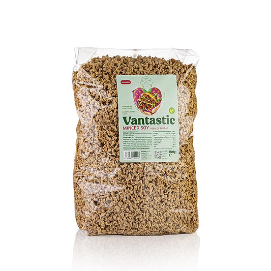 Veganer Soja Granulat von Vantastic Foods, 1,5 kg, perfekt zum Kochen und Backen