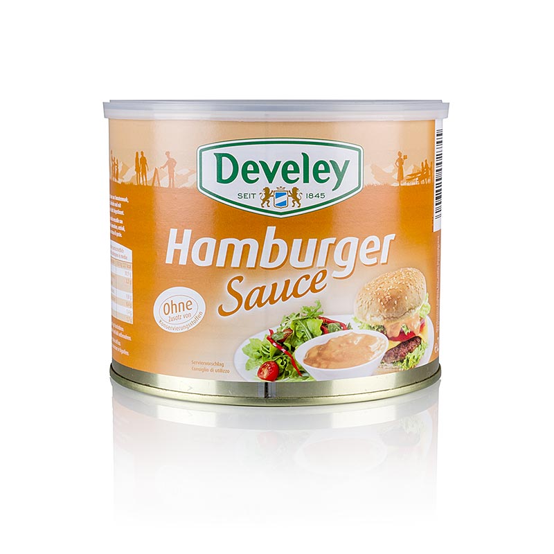 Delicious and tangy Hamburger Sauce Spezial by Develey, in a 2 kg bottle, perfect for restaurants and food service (English)