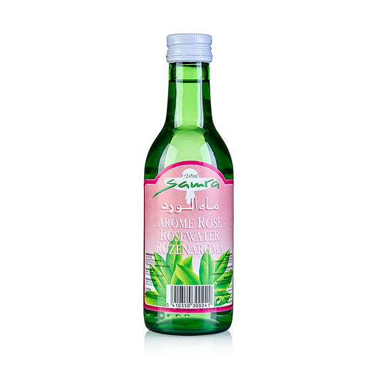 Samra Rosenwasser, aromatisiert, 245 ml, ideal zum Verfeinern von Speisen und Getränken