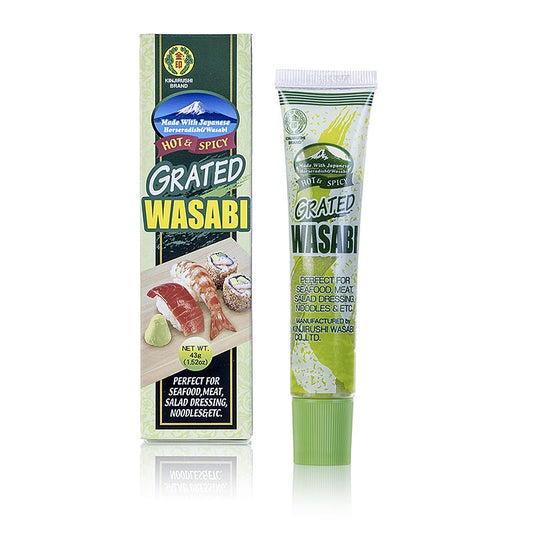 Eine Tube feinkörniger Wasabi-Paste mit 1,6% Wasabi, 43 g, normal scharf