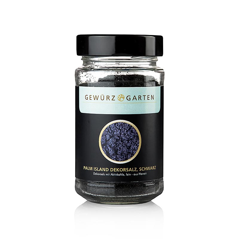 Fine Pacific-Salt with Activated Charcoal from Gewürzgarten Palm Island, Hawaii, 200g