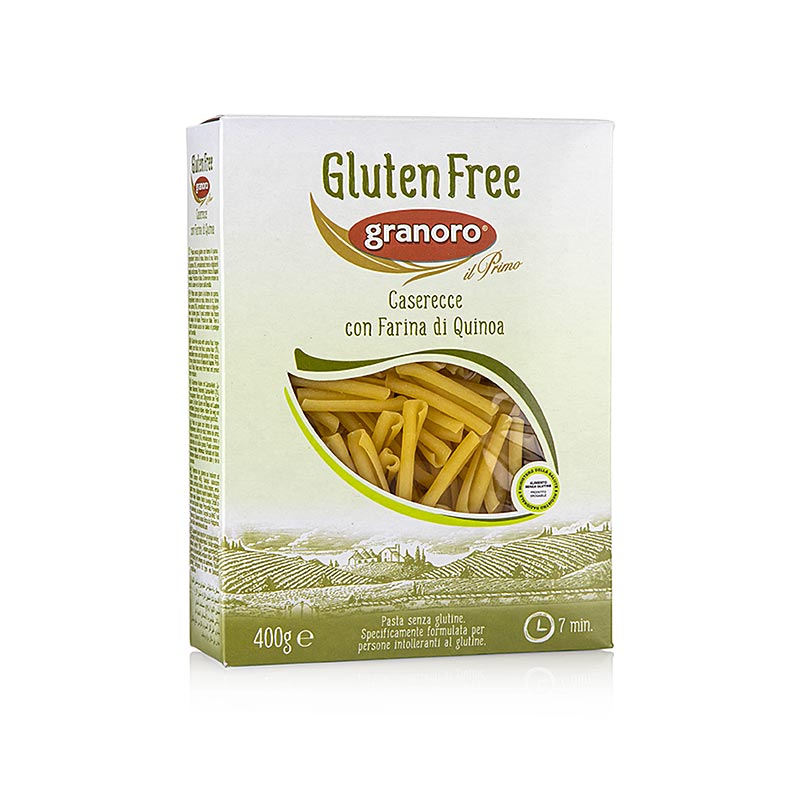 Organic Granoro Casarecce pasta with quinoa, gluten-free, in 12 convenient 400g packs, total 48kg