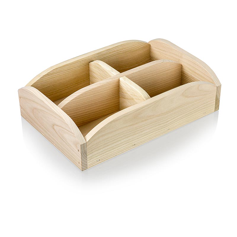 Rustic wooden bread baking dish, 30x20x8 cm, suitable for 4 small loaves or 1 large loaf, 1 piece