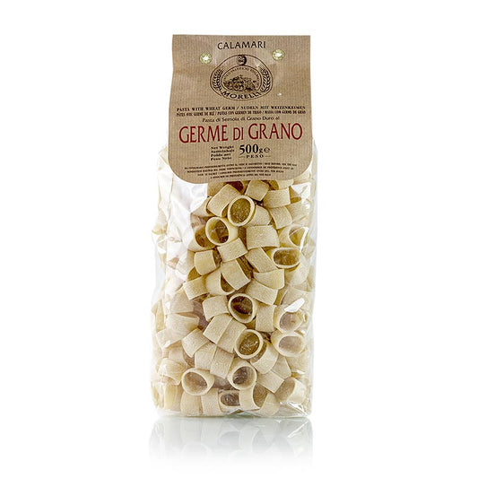 Morelli 1860 Calamari, Ringe, Germe di Grano, mit Weizenkeimen, 500 g - Hochwertige Pasta mit Weizenkeimen, perfekt für leckere Gerichte