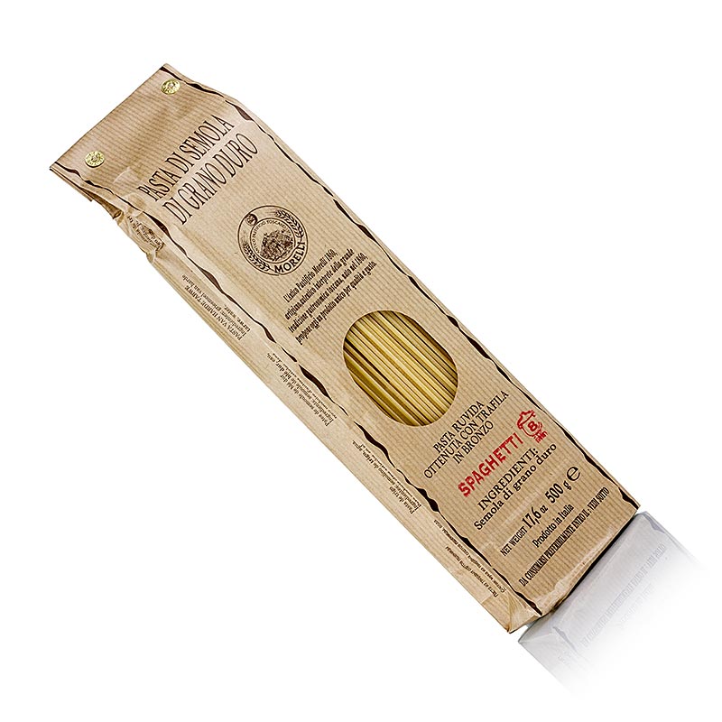 Morelli 1860 Spaghetti, 500 g - Authentic Italian pasta made with durum wheat semolina, ideal for traditional spaghetti dishes (English)