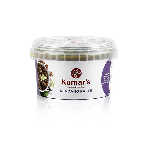 Alt text: 500 gram pack of Kumar's rendang, indonesian curry paste (bumbu) with traditional spices and flavors