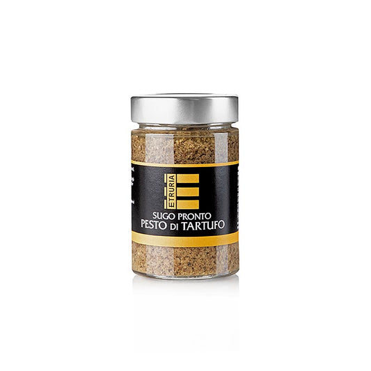 Trüffel-Pesto mit 5% Tuber Aestivum Etruria, 160 g - köstliches Pesto mit reichhaltigem Trüffelgeschmack, perfekt für Pasta und Vorspeisen