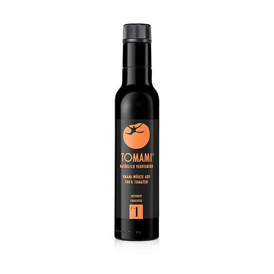 German:

Tomami Umami ®, #1 Tomatenkonzentrat, intensiv fruchtig, 240 ml - hochwertiges Konzentrat aus sonnengereiften Tomaten für intensiven, fruchtigen Geschmack