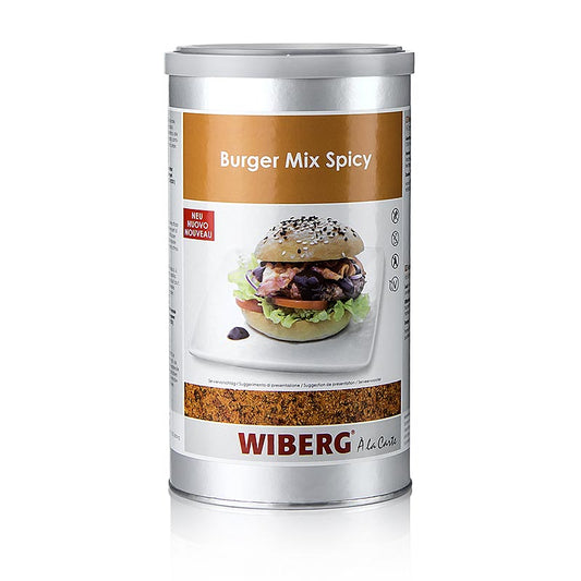 Alt text: Wiberg Burger Mix Spicy, Würzmischung, 760 g - Delicious and flavorful burger seasoning mix for adding a spicy kick to your homemade burgers