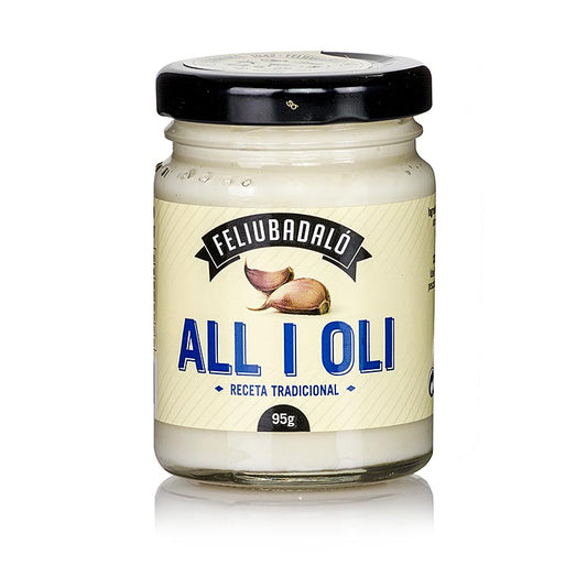 Allioli - Knoblauchcreme, mit Pflanzenöl, Feliubadalo, 95 g