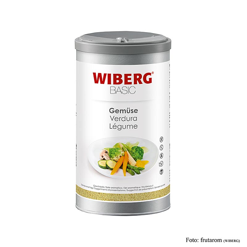 1 kg package of Wiberg BASIC Gemüse Gewürzsalz, a versatile vegetable seasoning salt (English)