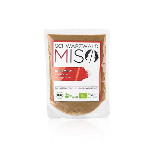 Organic 220g Schwarzwald Miso Reis Paste with a mild spicy flavor