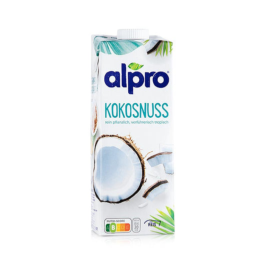 A carton of Alpro Original 1 liter Kokosdrink, a delicious coconut drink alternative