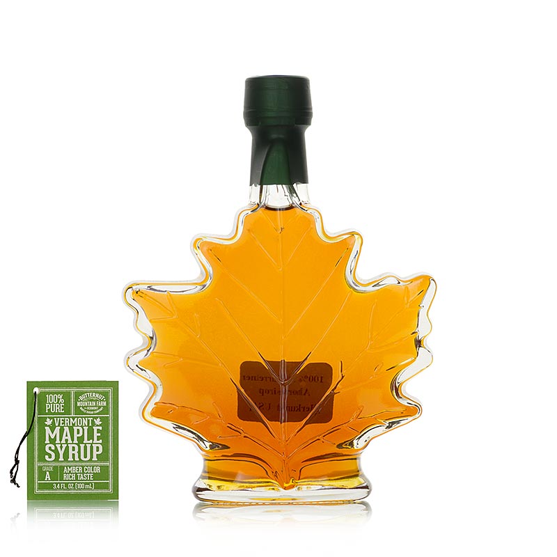 Amber Vermont Ahornsirup, a 100 ml bottle of high-quality maple syrup