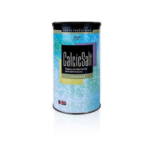 English: Creative Cuisine CalcicSalt Spherifikation product packaging, 600g for molecular gastronomy