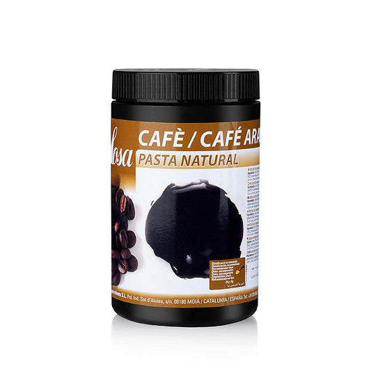 Dark 12 kg Arabica coffee paste by Sosa, perfect for baking and desserts (English)