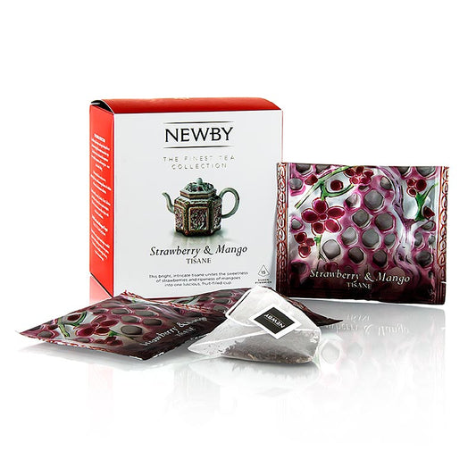 Neu: Newby Tea Strawberry & Mango, Infusion, Früchtetee, 60 g, 15 St