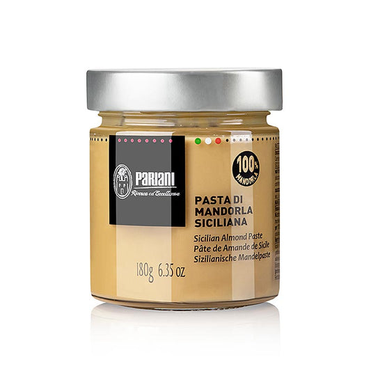 Feine Mandelpaste aus sizilianischen Mandeln von Pariani, 180 g, hochwertiges Produkt