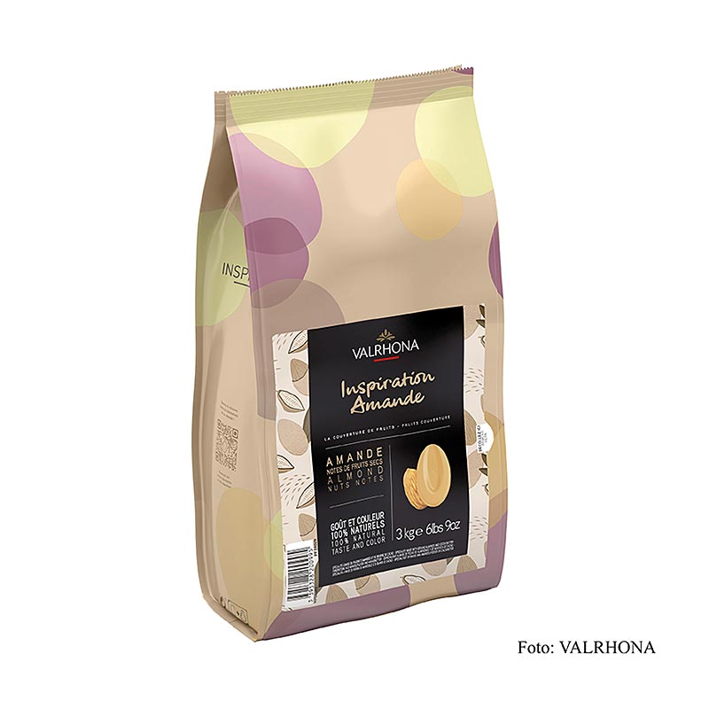 Valrhona Inspiration Amande - weiß, Mandelspezialität mit Kakaobutter, 3 kg - A premium almond specialty with cocoa butter, perfect for gourmet desserts