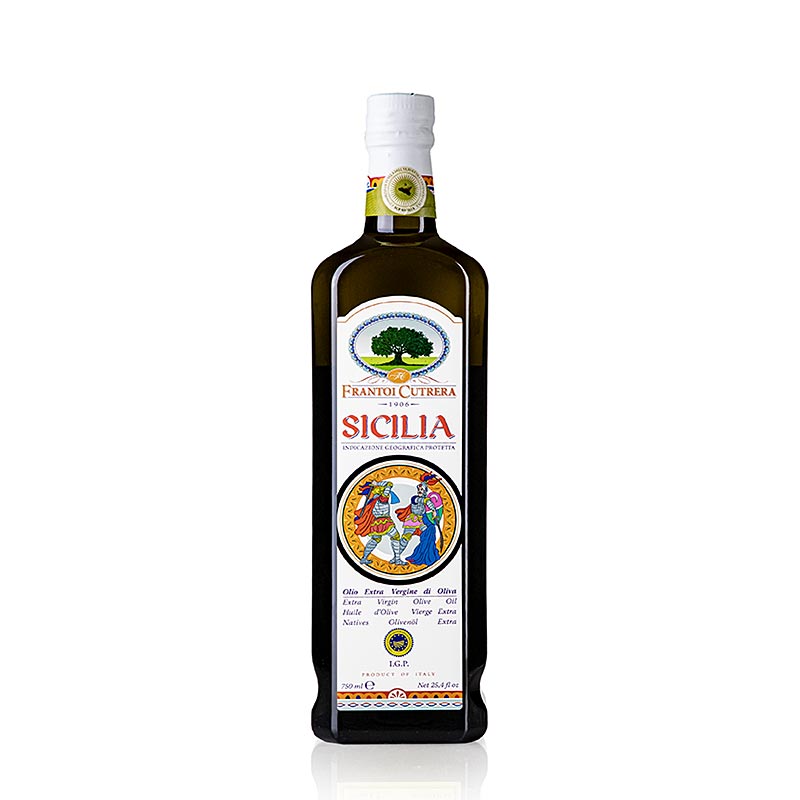 Flasche natives Olivenöl Extra von Frantoi Cutrera Sicilia mit 750 ml, IGP/ggA