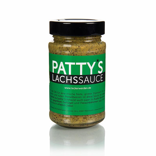 225 ml bottle of Pattys Lachssauce, Honig-Senfsauce mit Dill product (English)