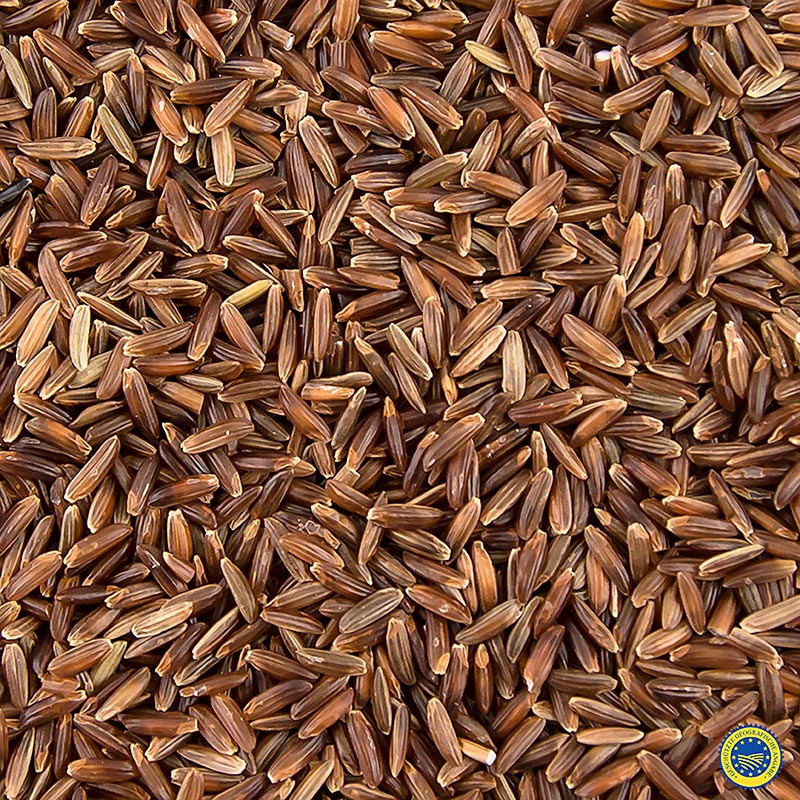 Organic 1 kg of red rice from Camargue ggA in France, a high-quality product