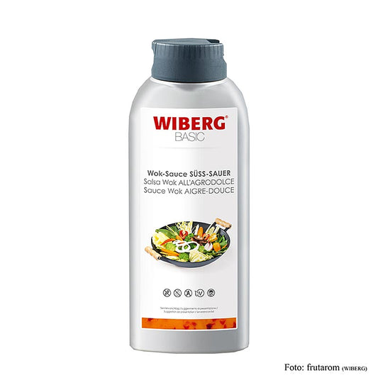 WIBERG BASIC Wok Sauce Süß Sauer Squeezeflasche, 695 ml - Leckere süß-saure Wok-Sauce in praktischer 695 ml Squeezeflasche