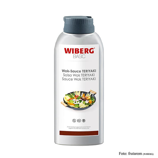 WIBERG BASIC Wok Sauce Teriyaki, Squeezeflasche, 652 ml - köstliche, würzige Sauce für asiatische Wok-Gerichte, in praktischer 652 ml Squeezeflasche