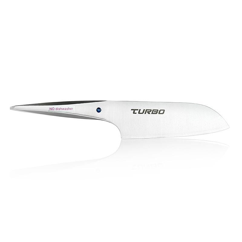 German:
Professionelles S02 Chroma Turbo Santoku Messer mit KA-SIX Schneide, 17,8cm, ideal für präzises Schneiden und Kochen, hochwertige Verarbeitung