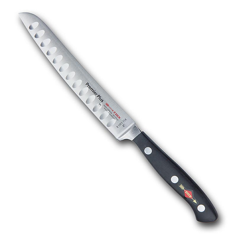 Scharfes Serie Premier Plus Universalmesser mit Kullenschliff, 15cm von DICK