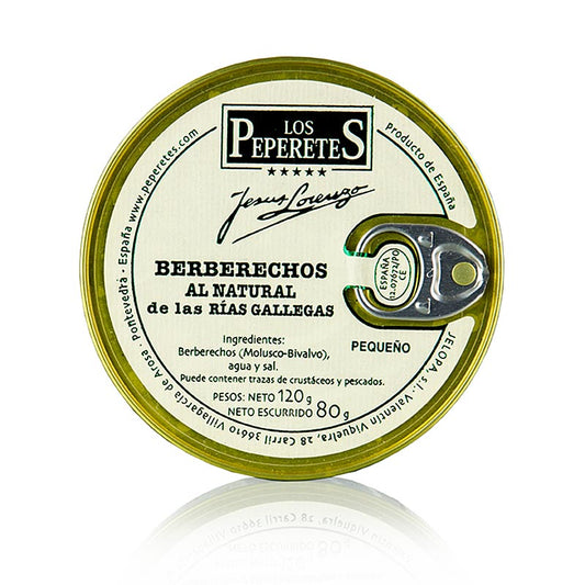 120g can of Venusmuscheln 60-70 - Berberecho de Carril, Los Peperetes, Spanien, high quality Spanish cockles