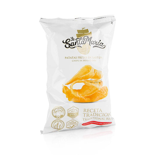 A bag of La Santamaria 140 g salted Kartoffelchips, a delicious potato chip snack