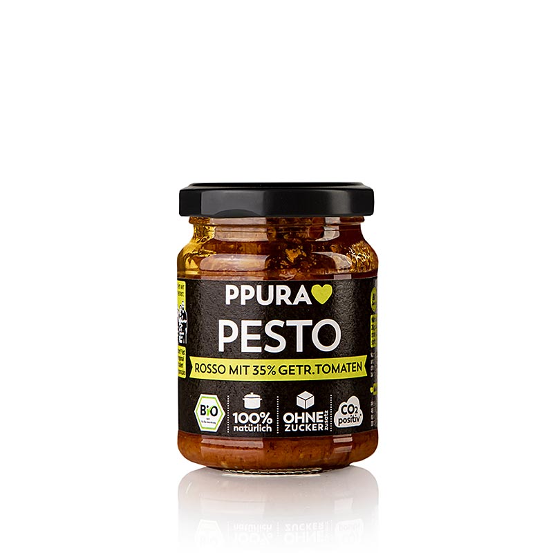 Organic Ppura Pesto Rosso made with Salentini Tomatoes, 120g jar