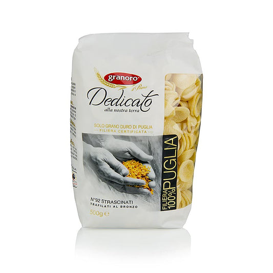 Granoro Dedicato No92 - Strascinati and Grosse Orecchiette Pasta, 10 kg, 20 x 500g, ideal for traditional Italian dishes and family meals (English)