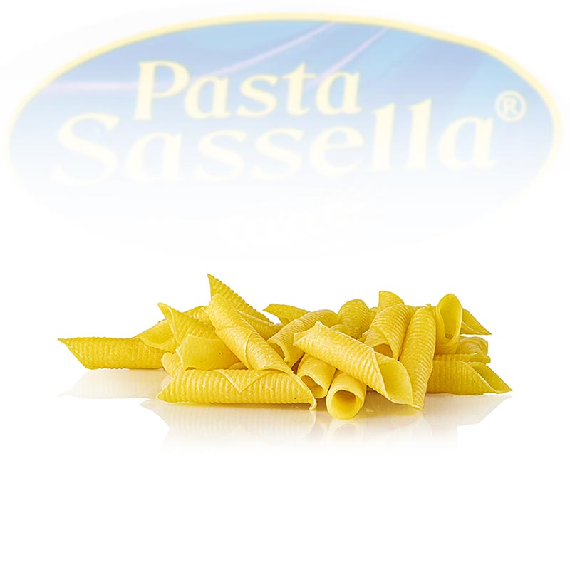 Frische Garganelli, gerollte Pasta, Sassella, 500 g - handgemachte italienische Nudeln aus Hartweizengrieß, perfekt für leckere mediterrane Gerichte