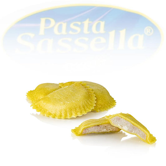 Frische Ravioli/Panzerotti mit Gorgonzola-Walnuss-Füllung, Sassella, 500 g - köstliche gefüllte Teigwaren mit cremiger Gorgonzola und Walnuss Geschmack