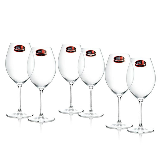 German

Alt-Text: Riedel Veritas Glas - Alte Welt Syrah/Blaufränkisch (0449/41), im Geschenkkarton, 6 St - hochwertiges Kristallglas für den Genuss von Syrah oder Blaufränkisch, präsentiert in einem eleganten Geschenkkarton mit 6 Gläsern