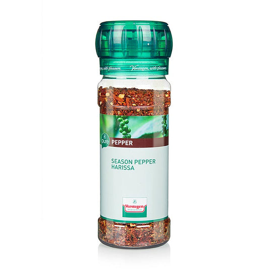 Verstegen - Season Pepper Harissa pur, Paprika Kräutermischungen mit Salz, 270 g - Eine würzige Mischung aus Paprika, Kräutern und Salz für vielseitigen Geschmack