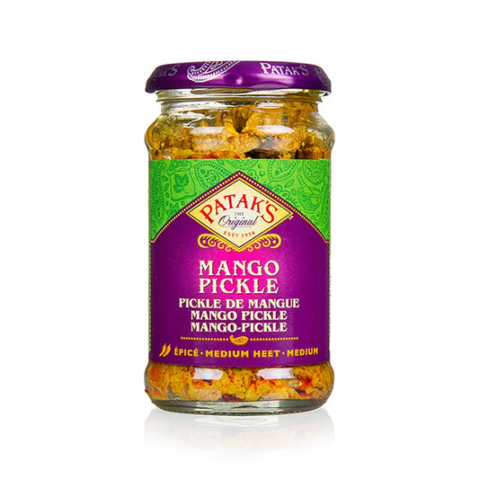 Mango Pickles, medium spicy and tangy, 283 g Patak´s, traditional Indian condiment (English)